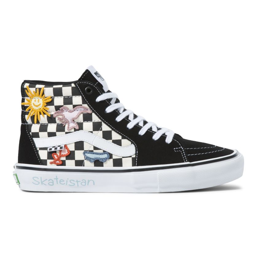 Skateistan Checkerboard Skate Sk8-hi Vans Skateboarding Shoe