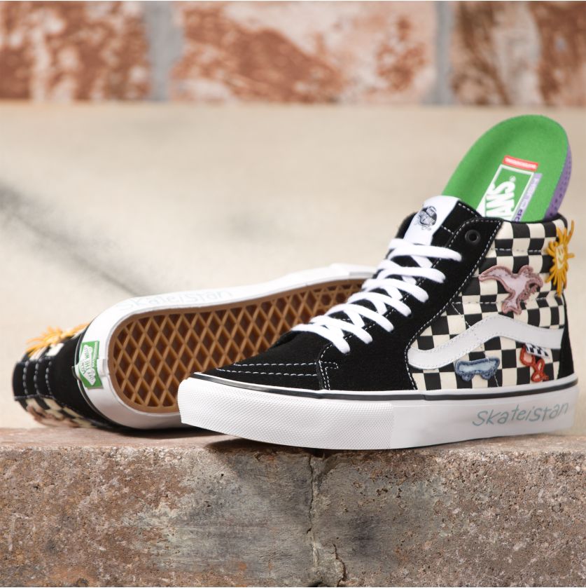 Skateistan Checkerboard Skate Sk8-hi Vans Skateboarding Shoe