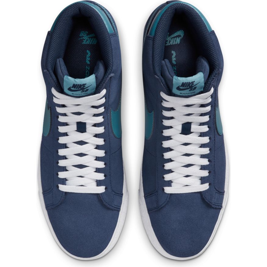 Midnight Navy Zoom Blazer Mid Nike SB Skateboarding Shoe Top