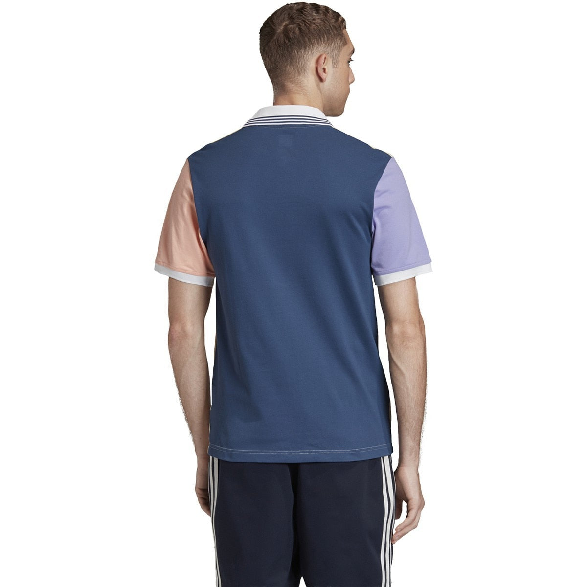 Adidas Nora Vasconcellos Polo Shirt - Mist Sun/Glow Pink/Light Purple/Night Marine