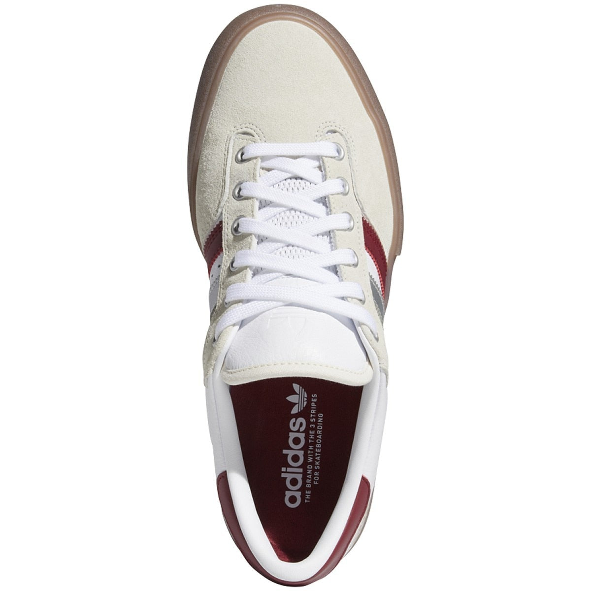 Adidas Matchbreak Super x Shin Skate Shoe - White/Collegiate Burgundy/Gum