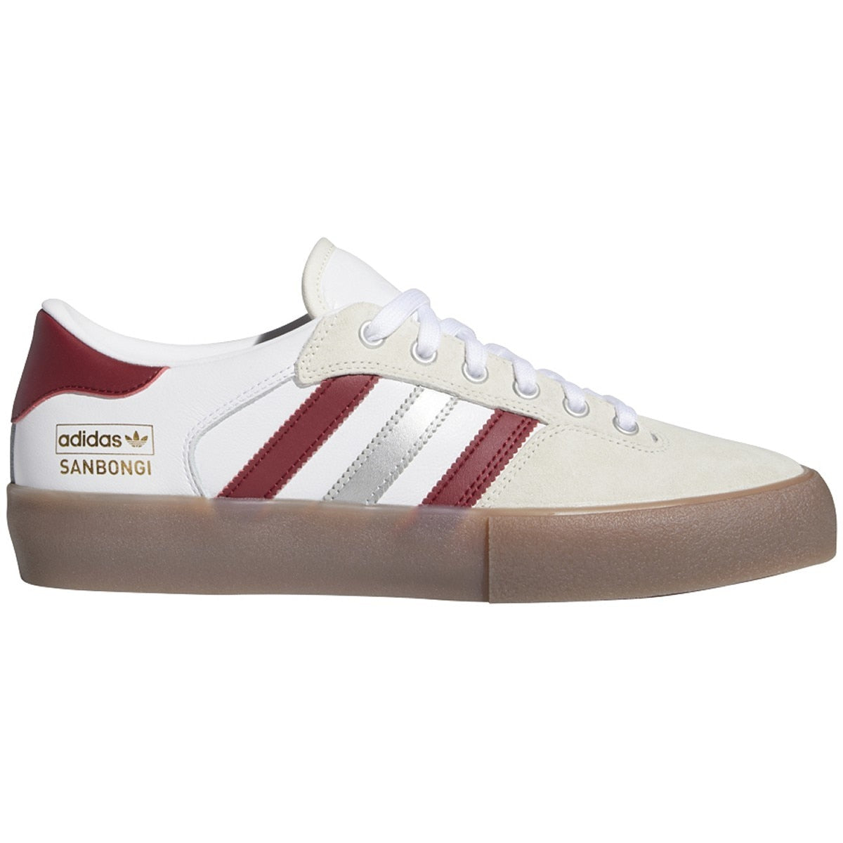 Adidas Matchbreak Super x Shin Skate Shoe - White/Collegiate Burgundy/Gum