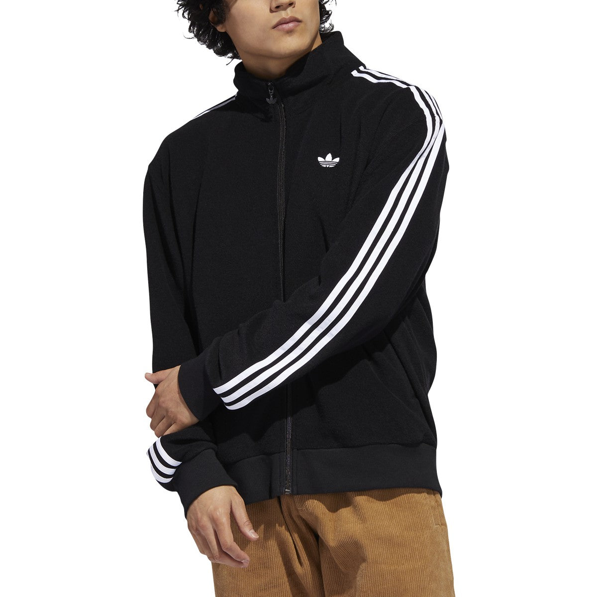 Black/White Bouclette Adidas Skateboarding Track Jacket