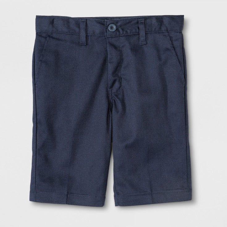 Navy Boys Slim Fit Dickies Stretch Shorts