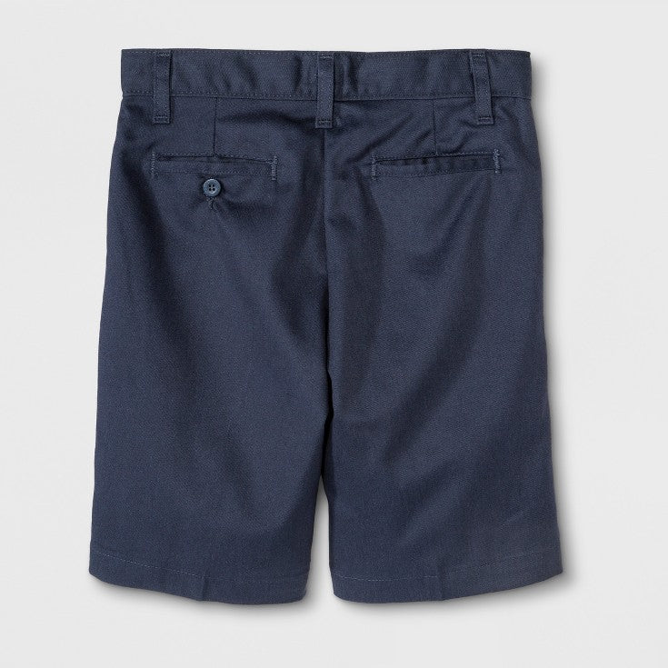 Navy Boys Slim Fit Dickies Stretch Shorts Back