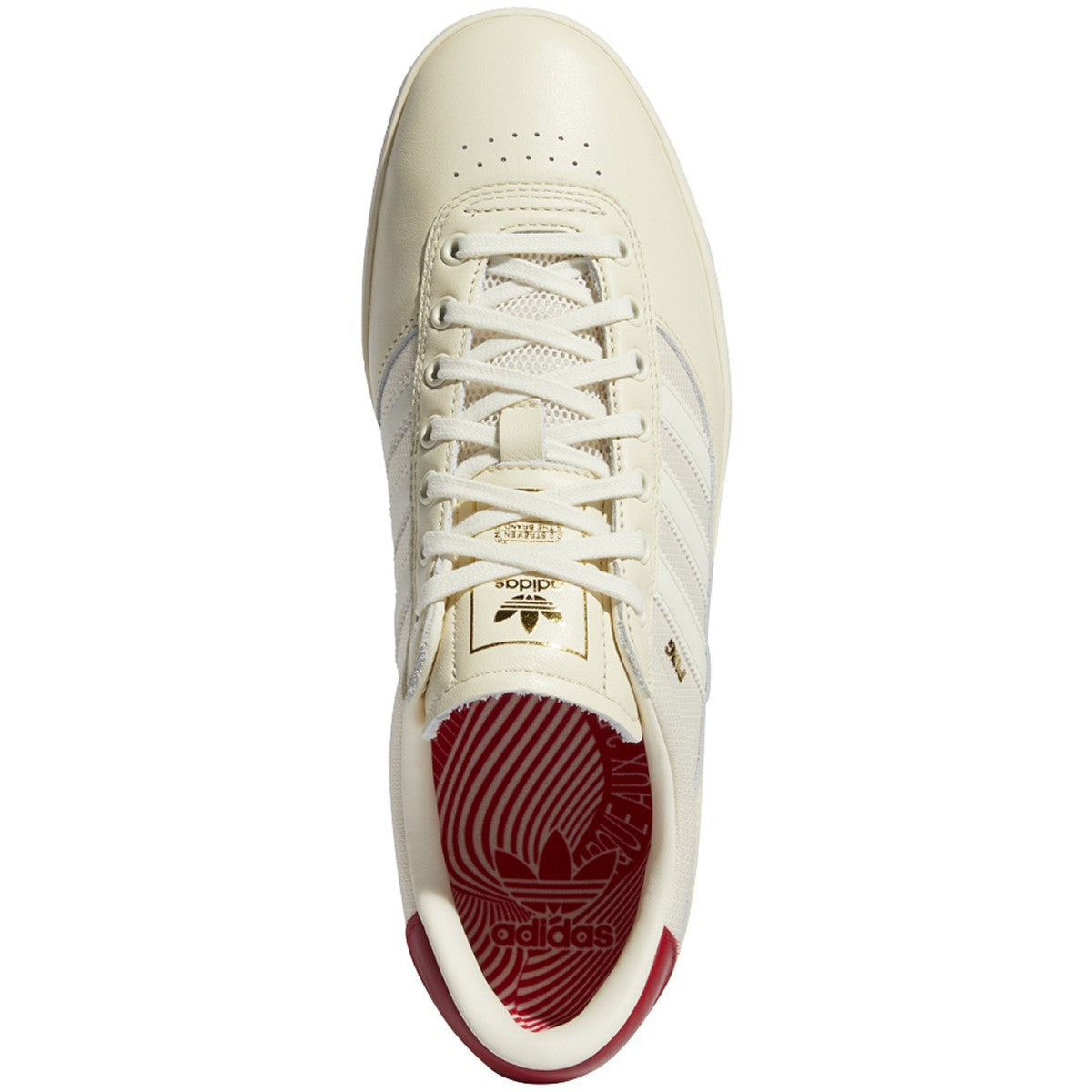 Cream White Puig Indoor Adidas Skateboard Shoe Top