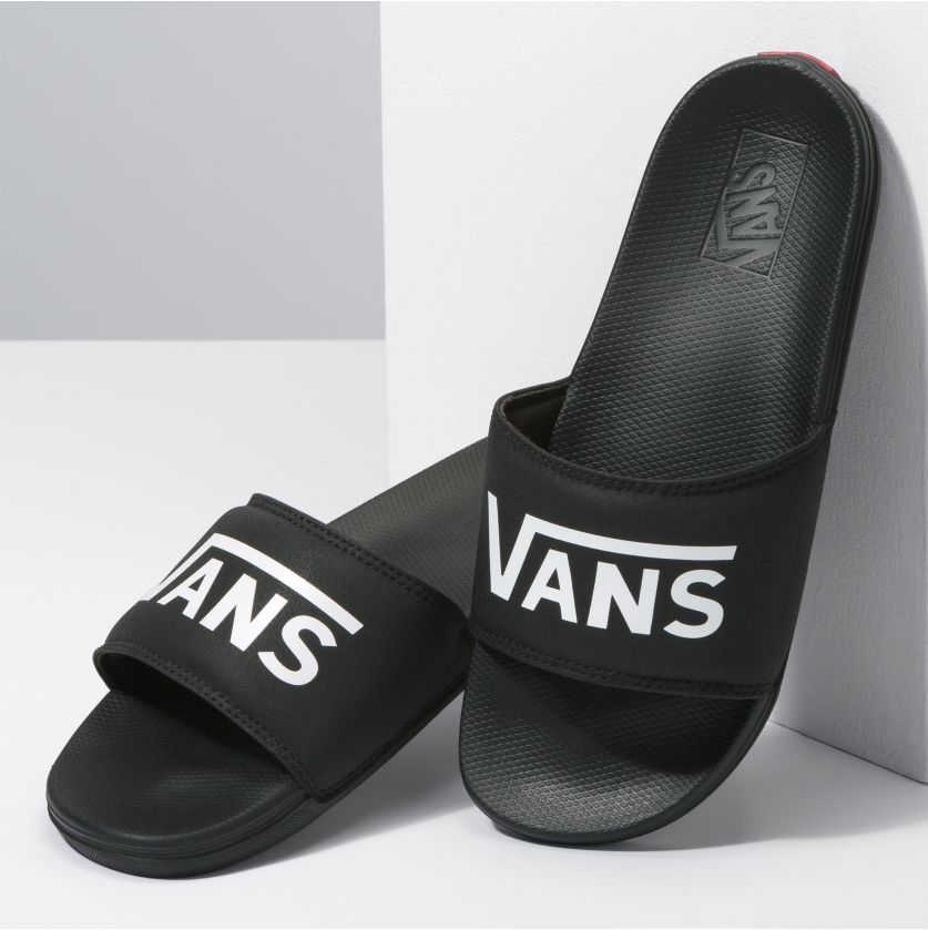 Black La Costa Vans Slide On Front