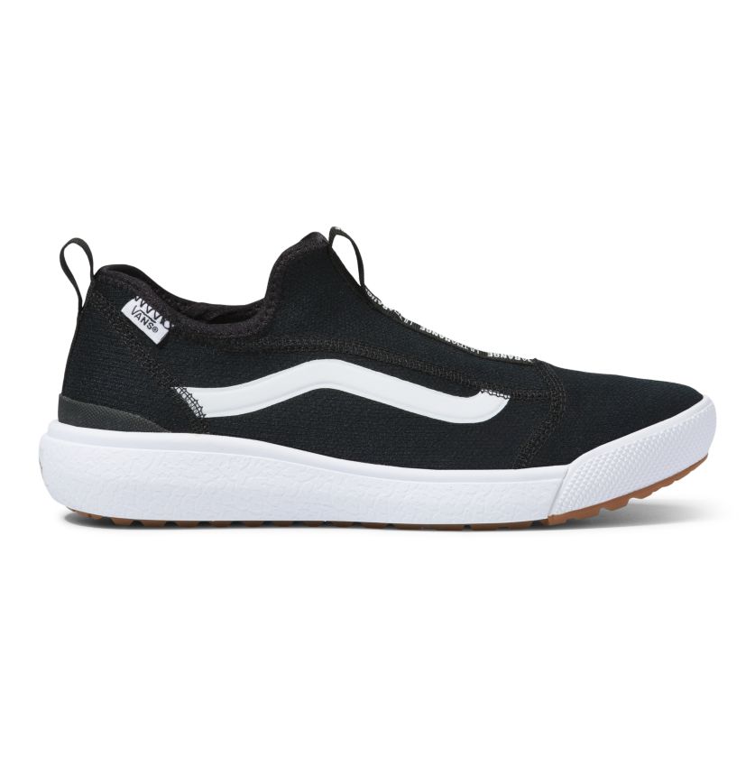 Black/True White Knit UltraRange Vans Slip On