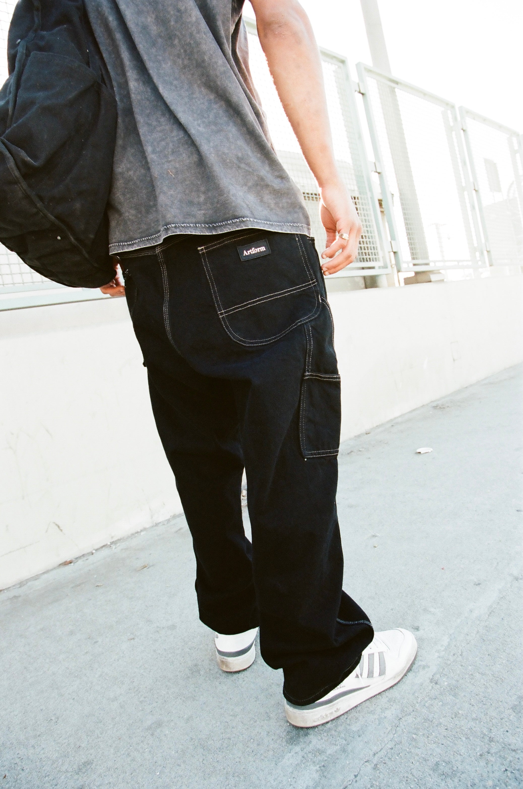 Black Untapered Artform Denim