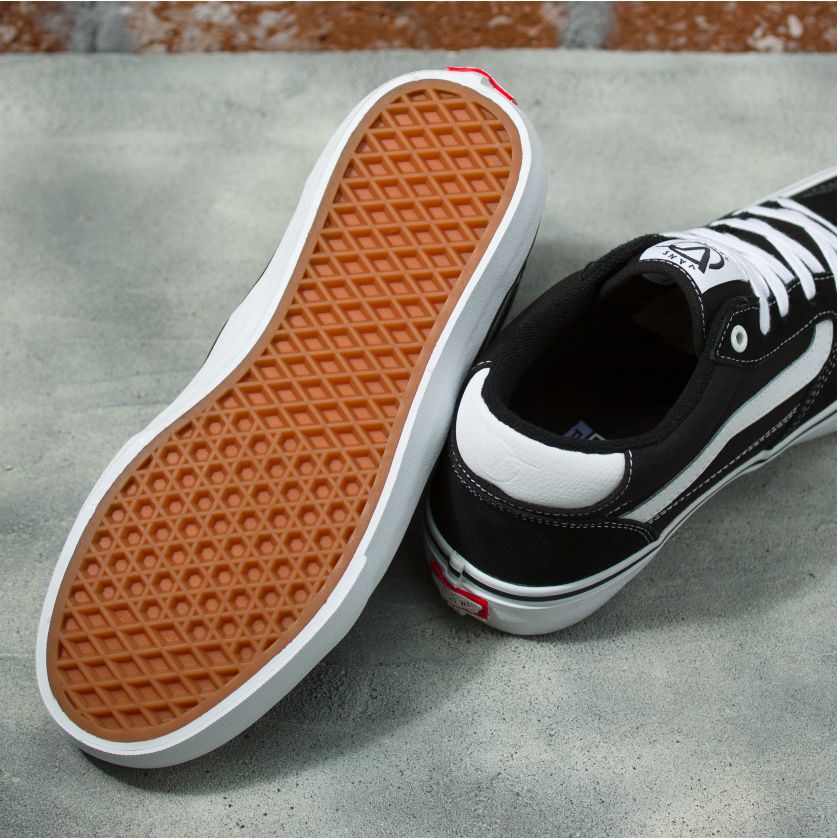 Black/White Rowan Zorilla Vans Skateboard Shoe Bottom