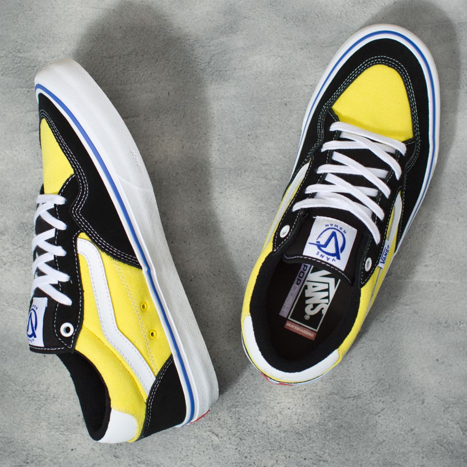 Blazing Yellow Rowan Pro Vans Skateboard Shoe Top