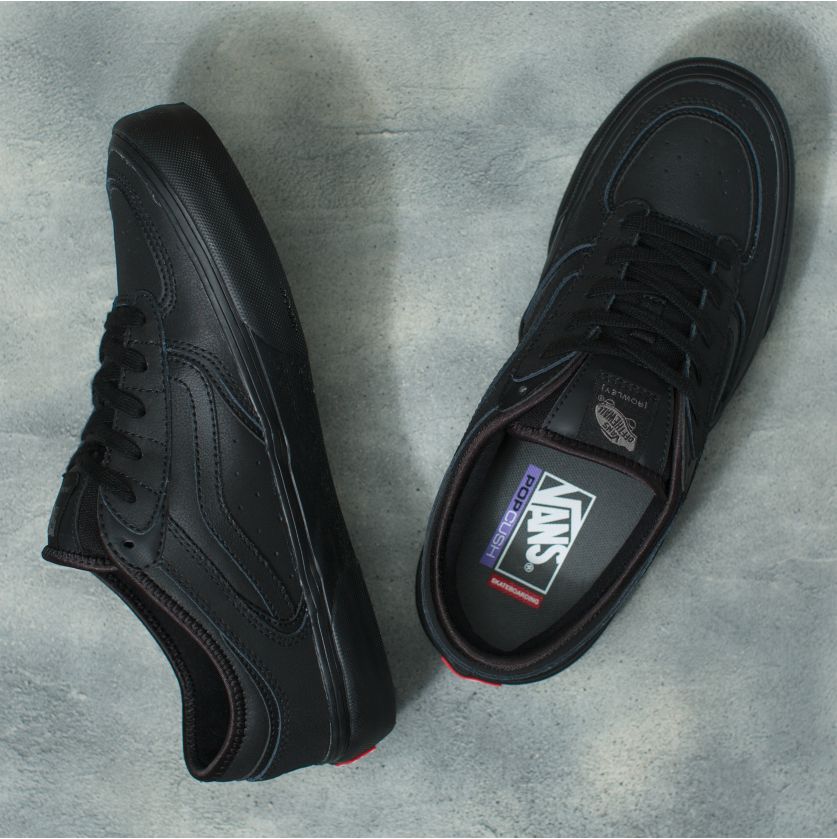 Black Geoff Rowley Vans Skateboarding Shoe Top