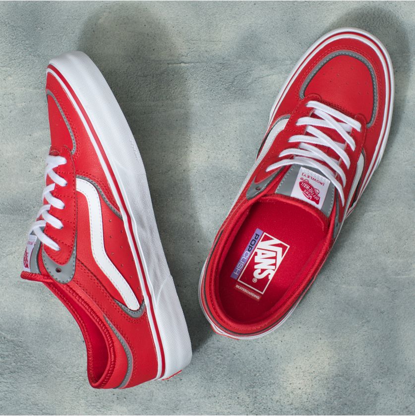 Racing Red Geoff Rowley Vans Skateboarding Shoe Top