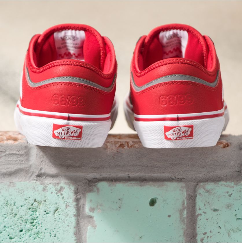 Racing Red Geoff Rowley Vans Skateboarding Shoe Back