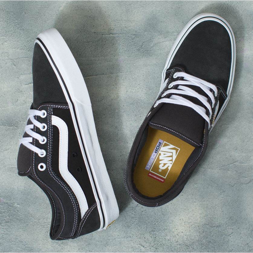 Raven Twill Chukka Low Sidestripe Vans Skate Shoe Top