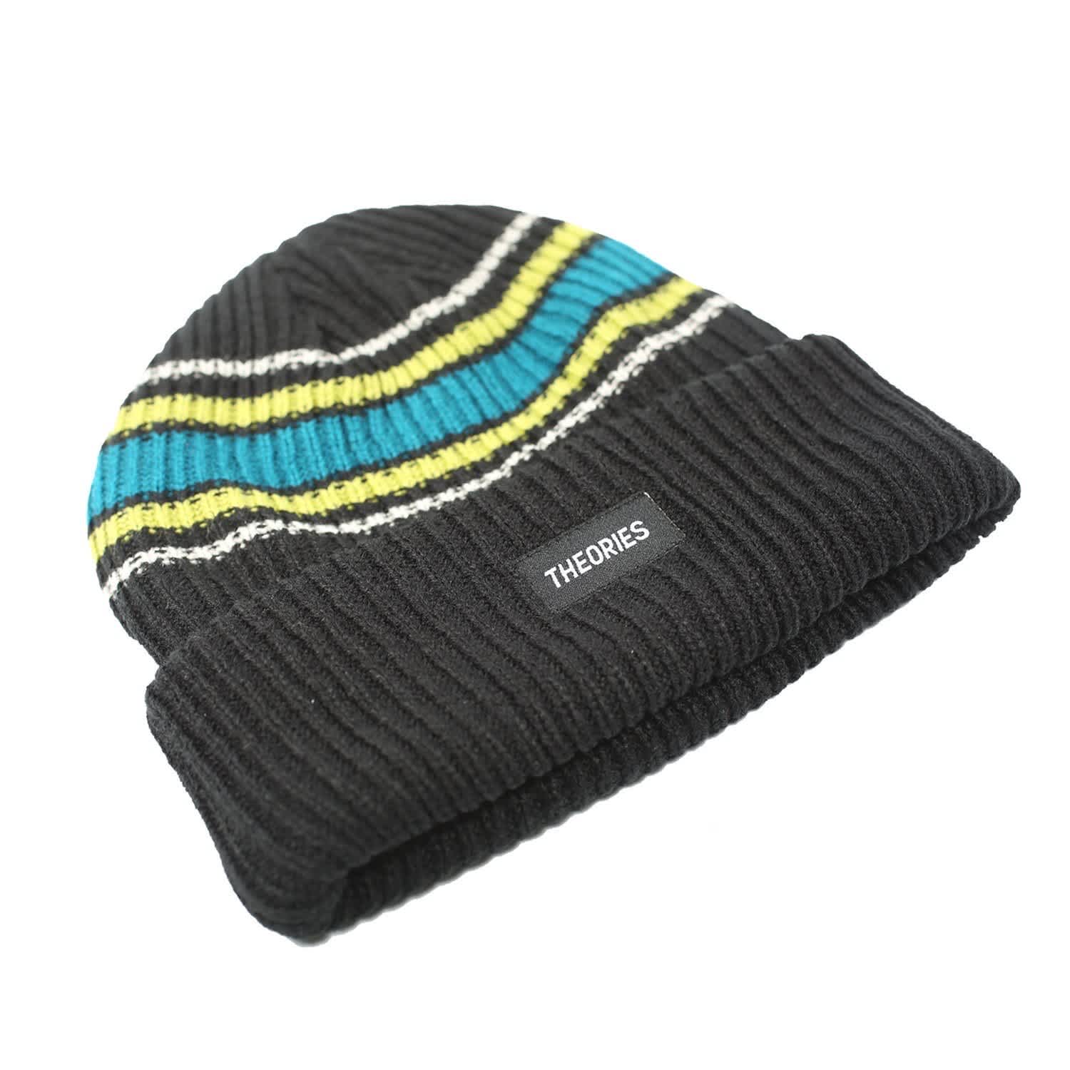 Theories Burst Stripe Beanie - Black