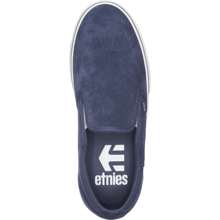 Navy Etnies Marana Slip Shoes Top