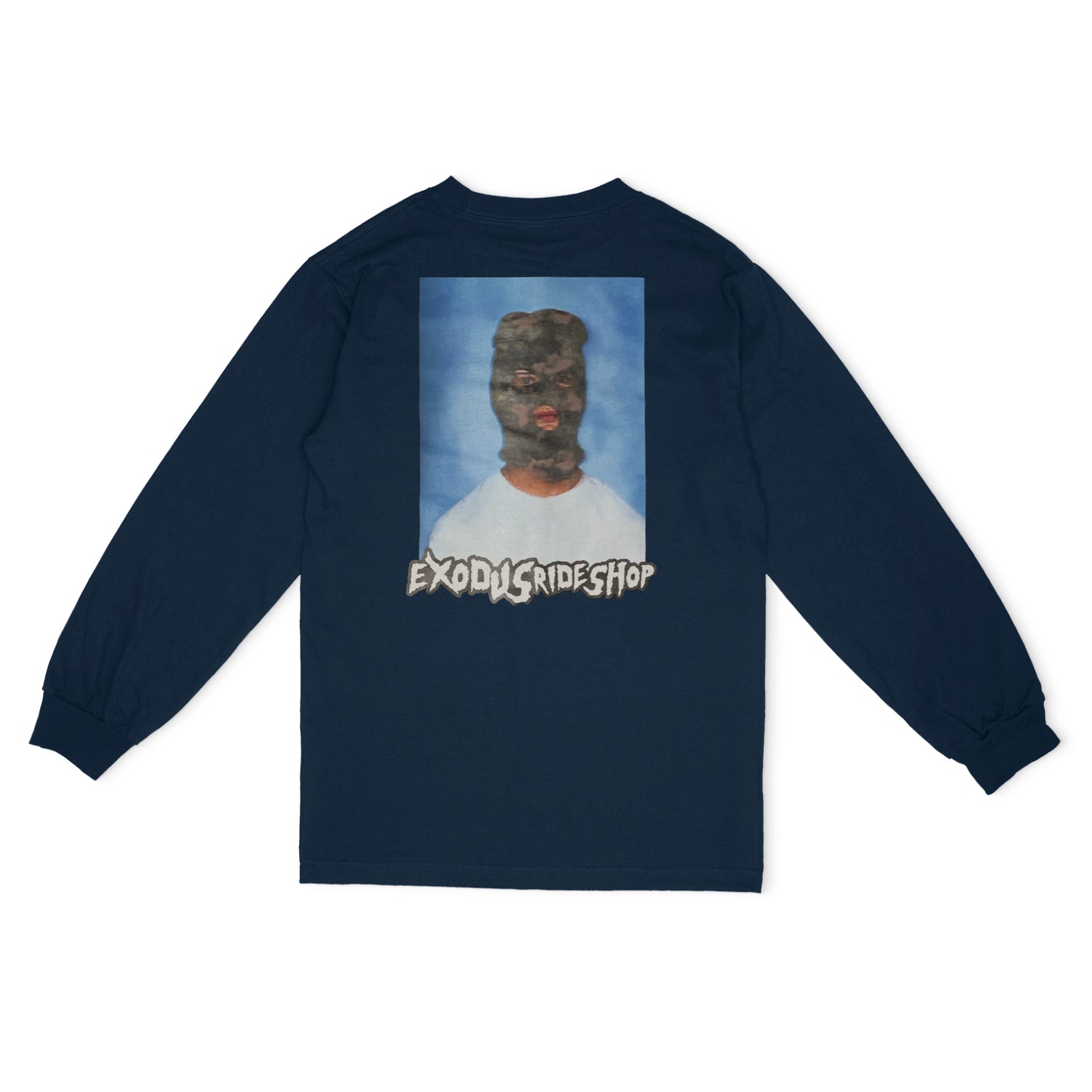 Navy Exodus Ski Mask Long Sleeve Tee