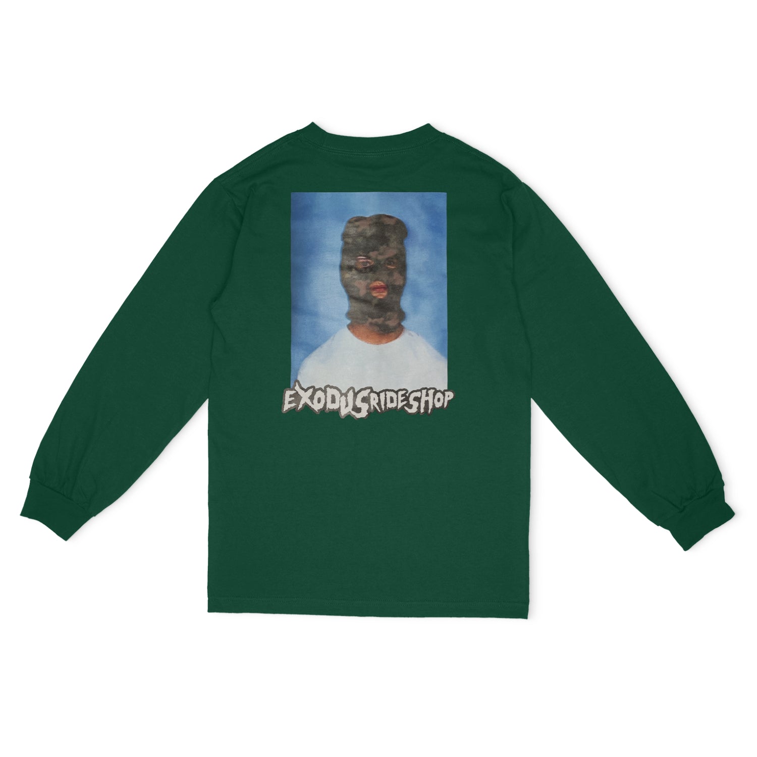 Green Exodus Ski Mask Long Sleeve Tee