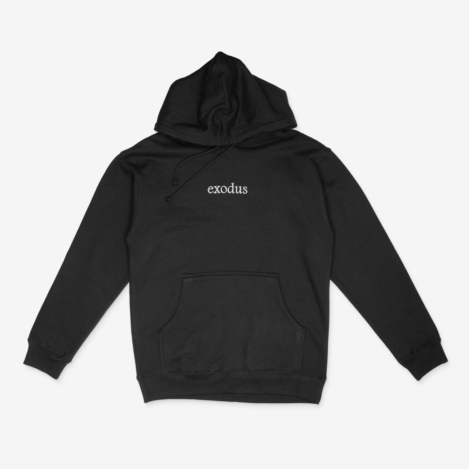 Black/White Exodus Clean Embroidered Hoodie