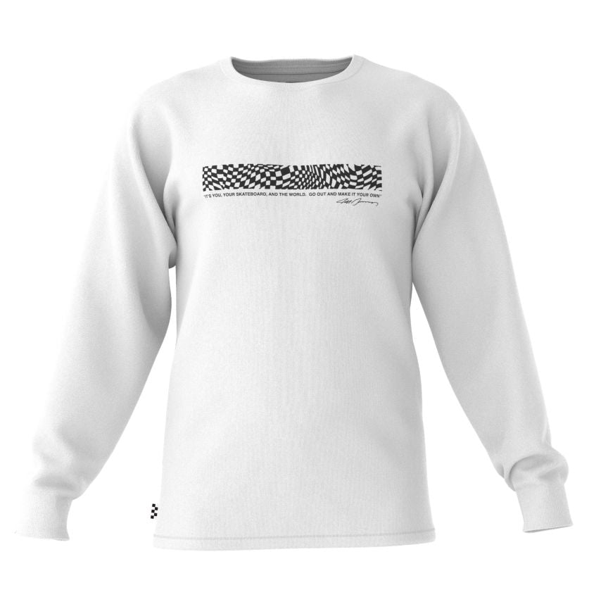 Jeff Grosso White Skate Vans Long Sleeve T-Shirt