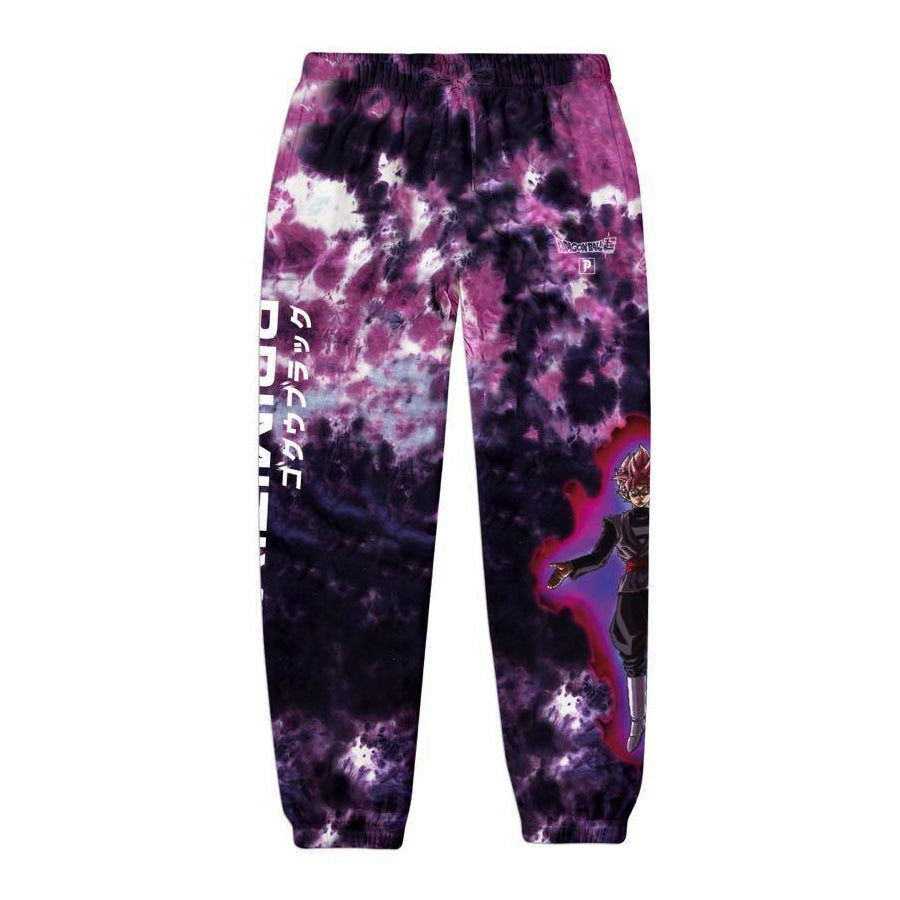 Purple Wash Black Rose Goku Primitive Sweatpants