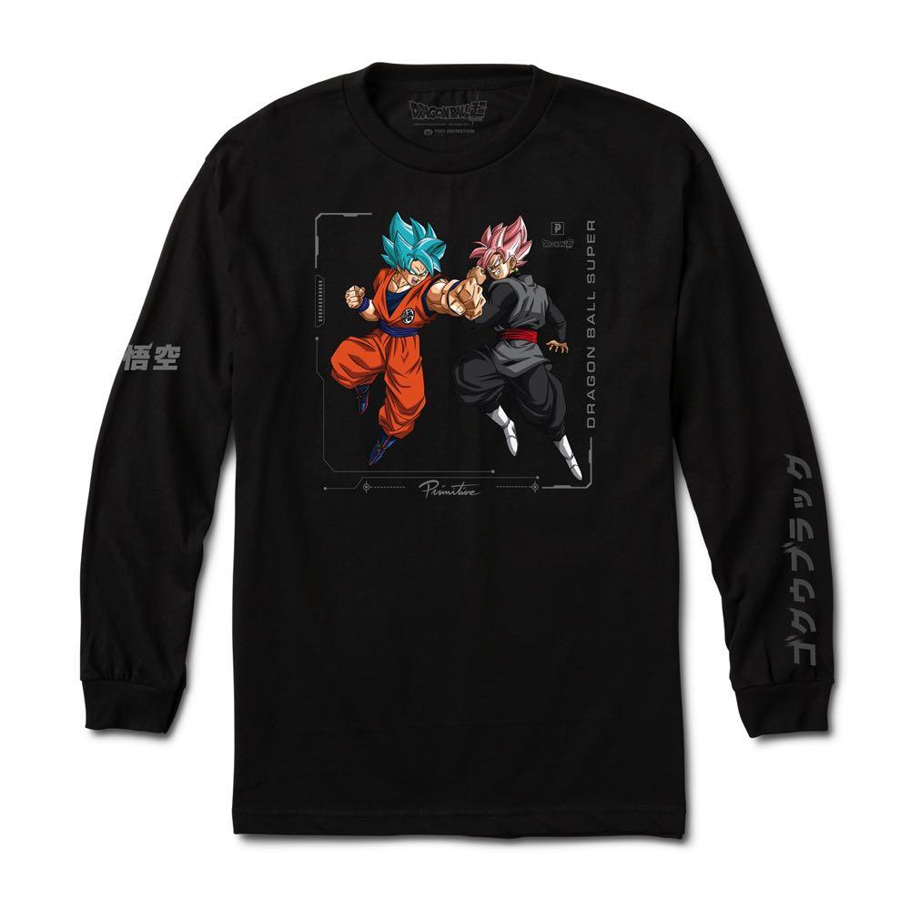 Black Goku Versus Primitive Dragon Ball Z Long Sleeve T-Shirt