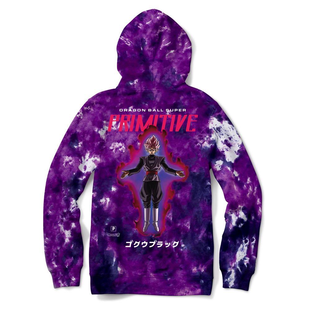 Purple Washed Goku Black Rose Primitive DBZ Super Hoodie Back