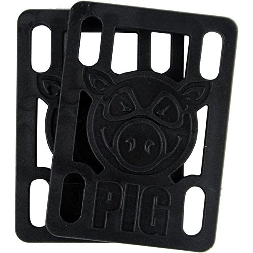 1/8" Black Hard Plastic Pig Skateboard Risers