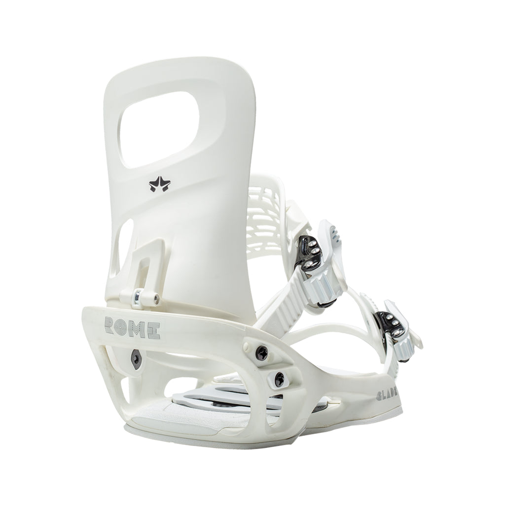 White 2021 Women's Glade Rome Snowboard Bindings