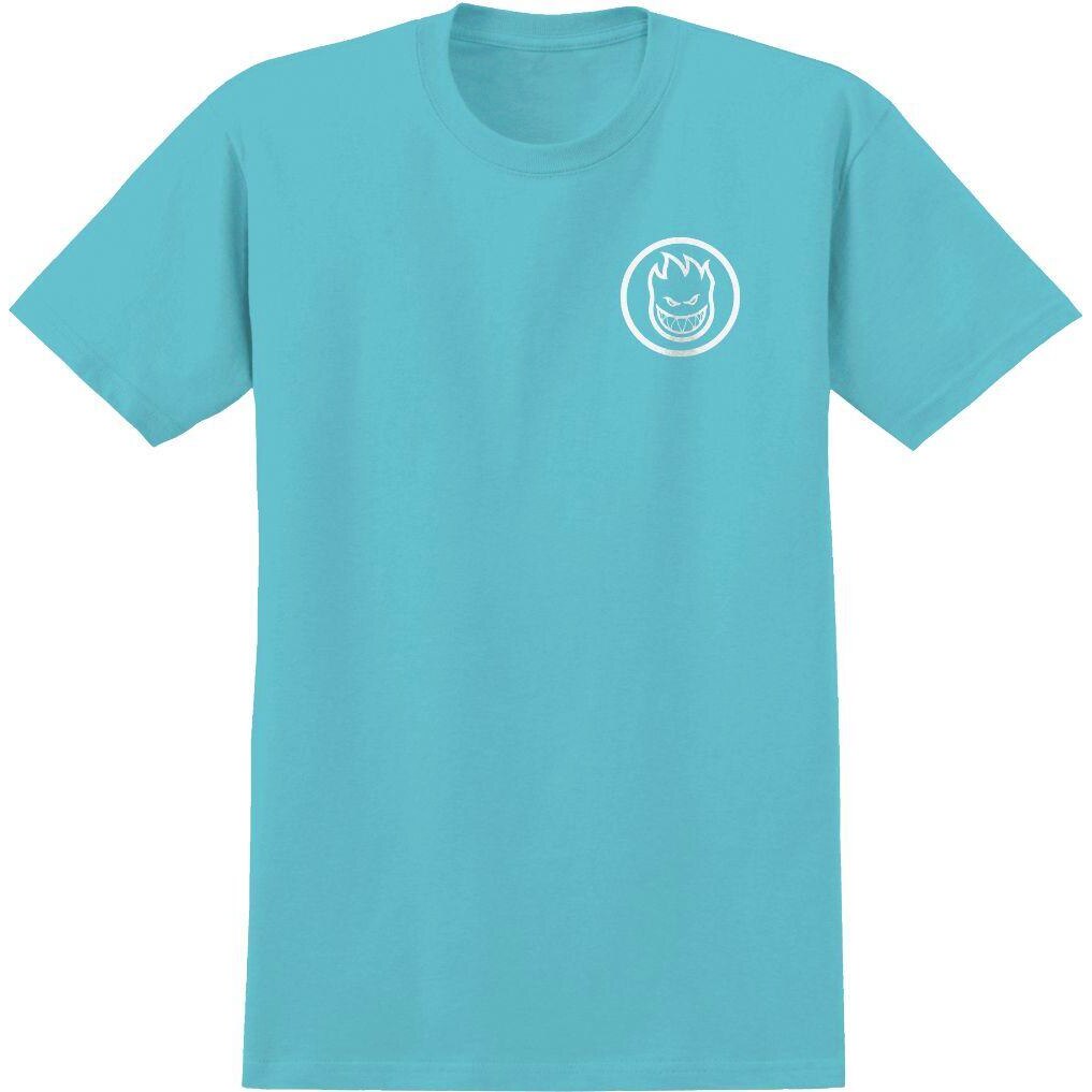 Spitfire Classic Swirl Girls Tee - Tahiti Blue/White