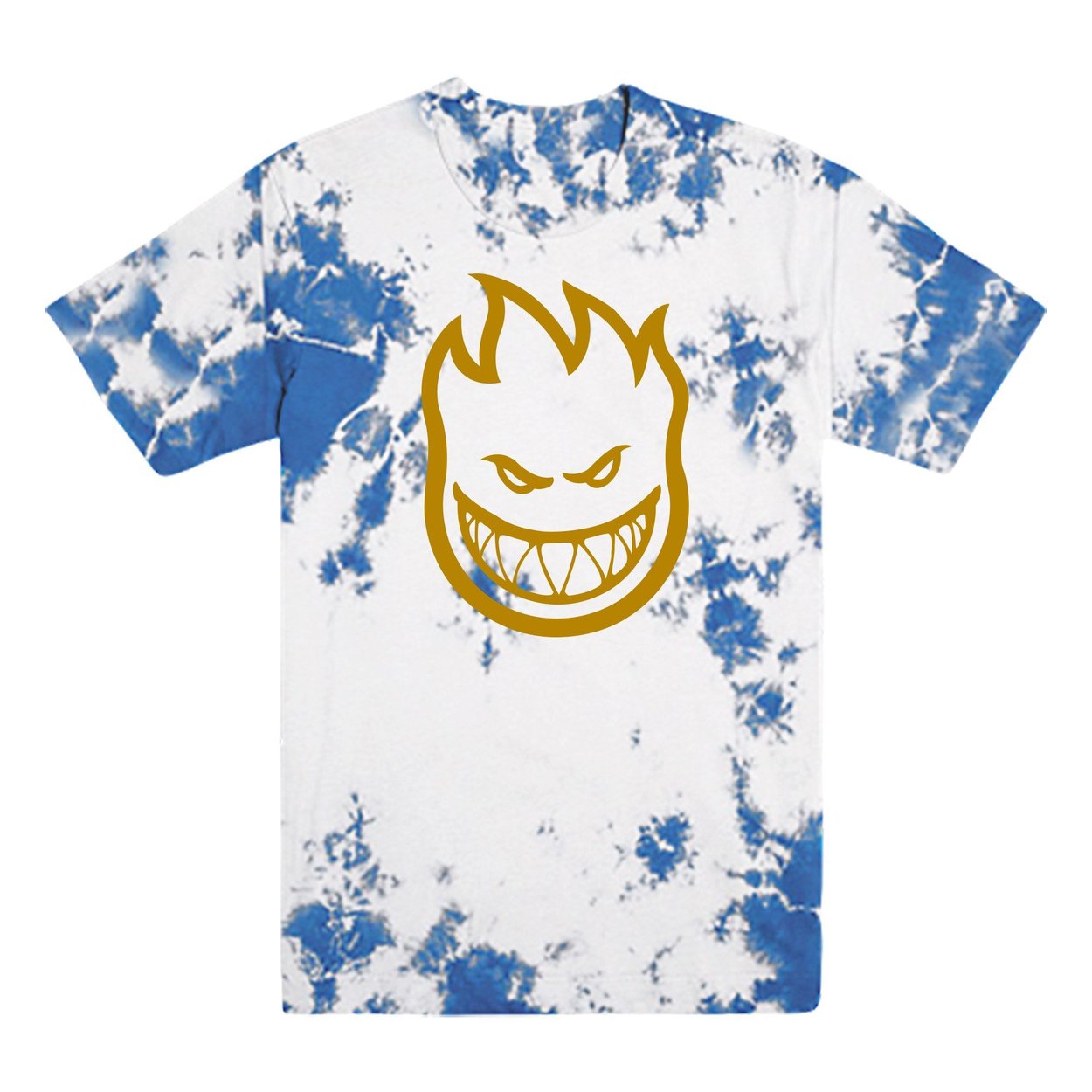 Spitfire Bighead White/Blue Overdye Tee - Gold