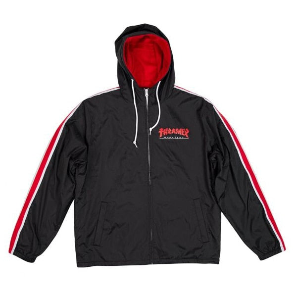 Thrasher Godzilla Skate Mag Track Jacket - Black/Red