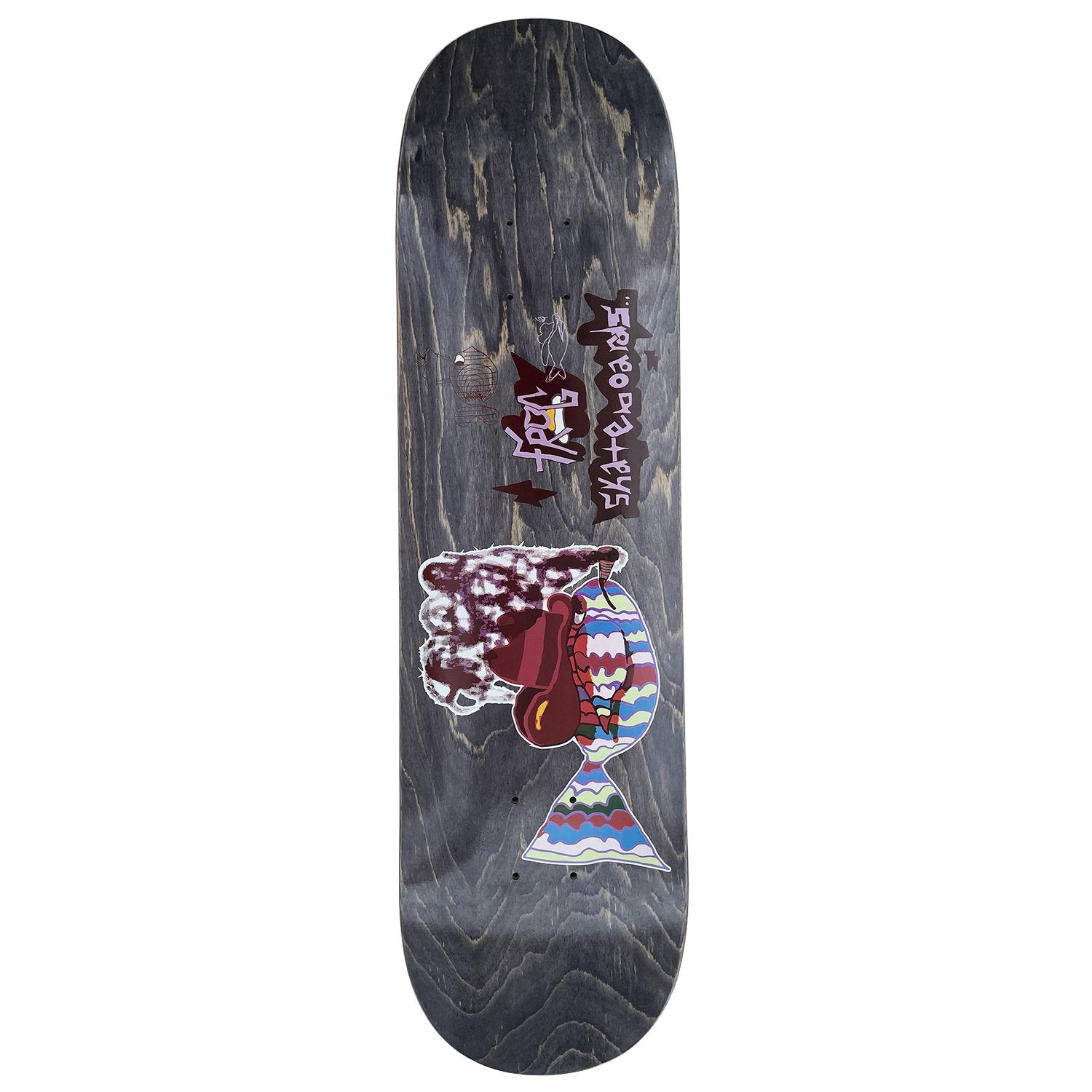 Smoking Fish Frog Skateboard Deck