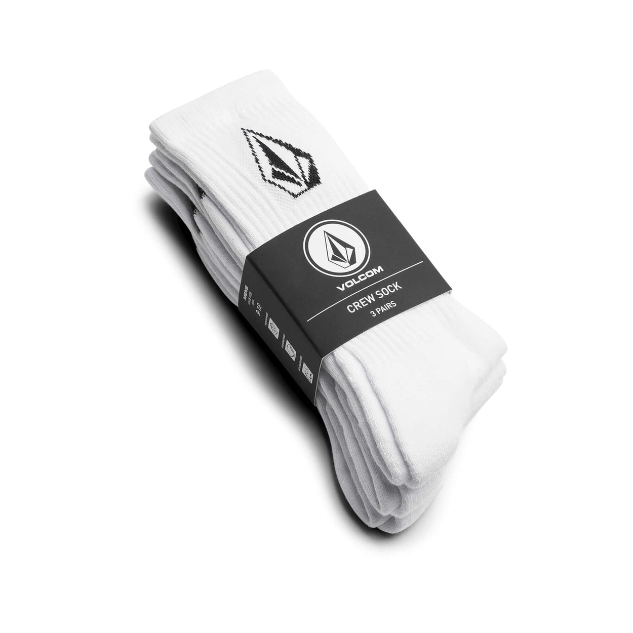 Volcom Full Stone Socks 3 Pack - Black