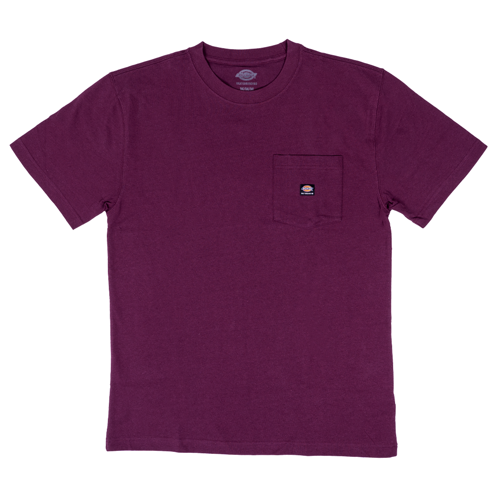 Grape Wine Heavyweight Dickies Skateboarding Pocket Tee