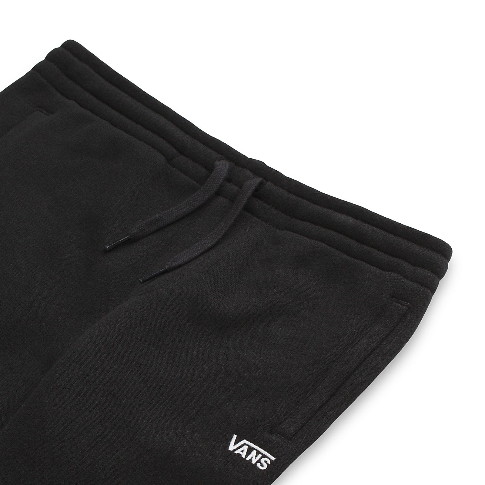 Kids Black ComfyCush Vans Fleece Sweatpants Detail