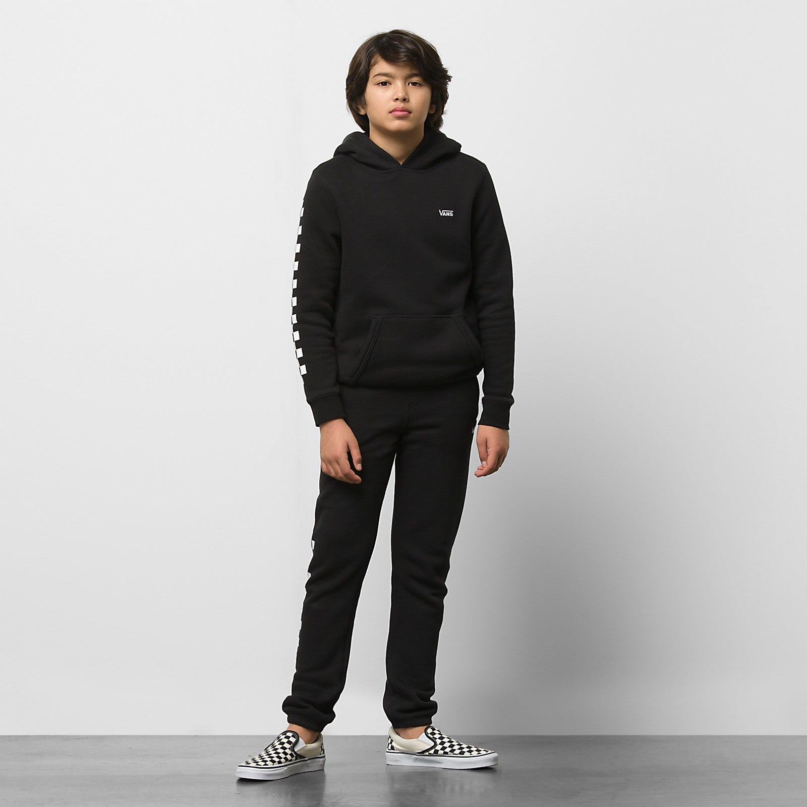 Kids Black ComfyCush Vans Fleece Sweatpants