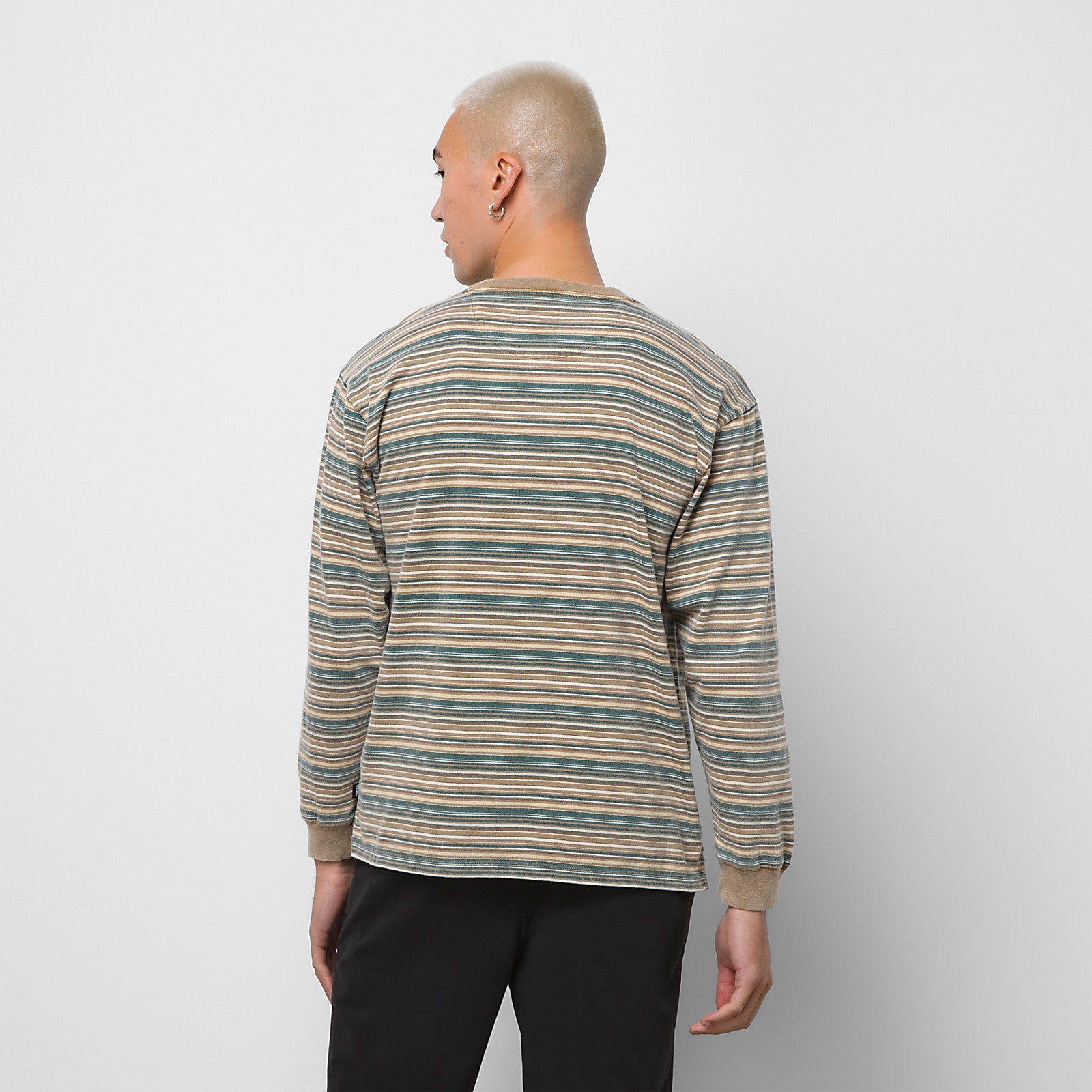 Microstripe Bailey Vintage Vans Knit Long Sleeve Back