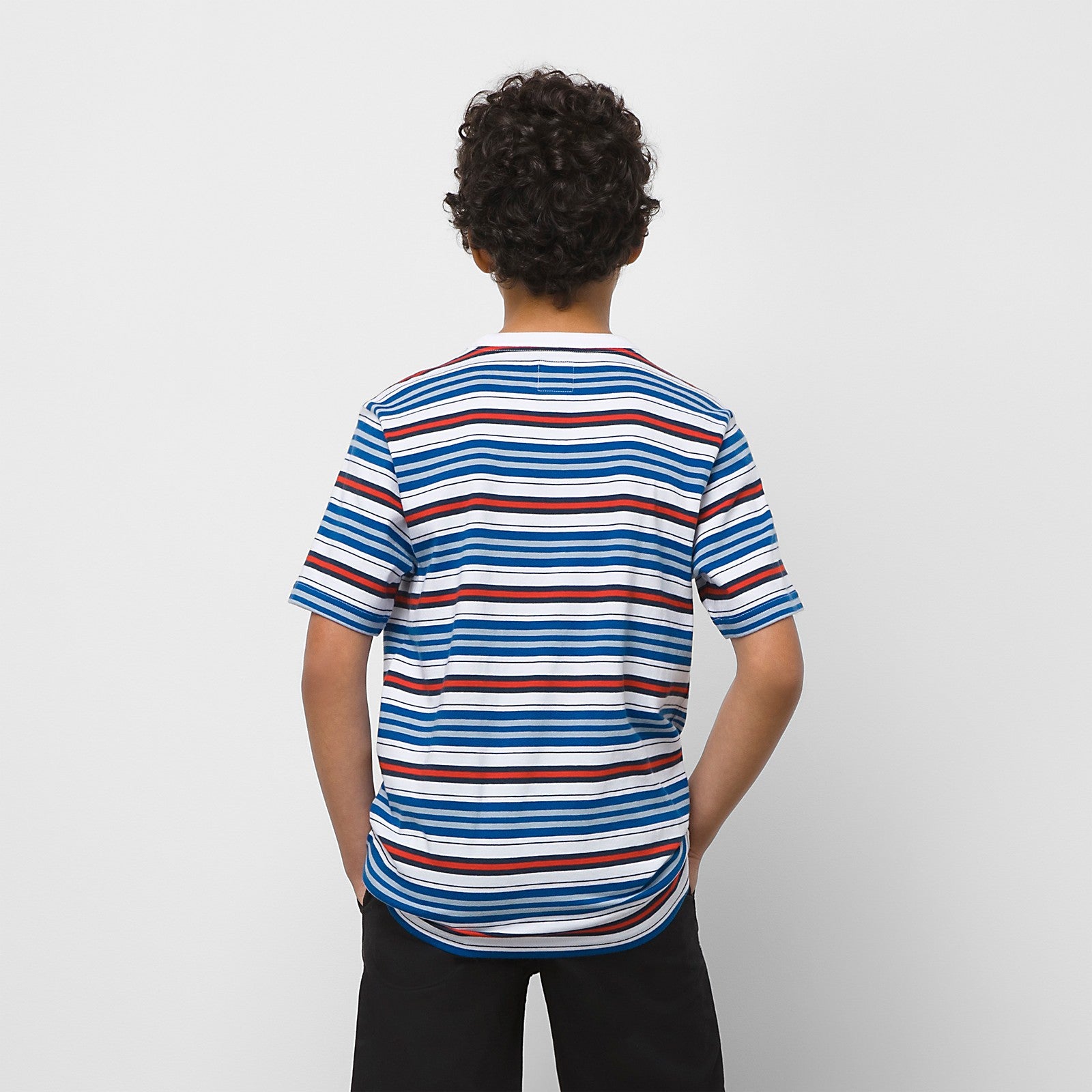 Kids Multi Color Vans Stripe Tee Back