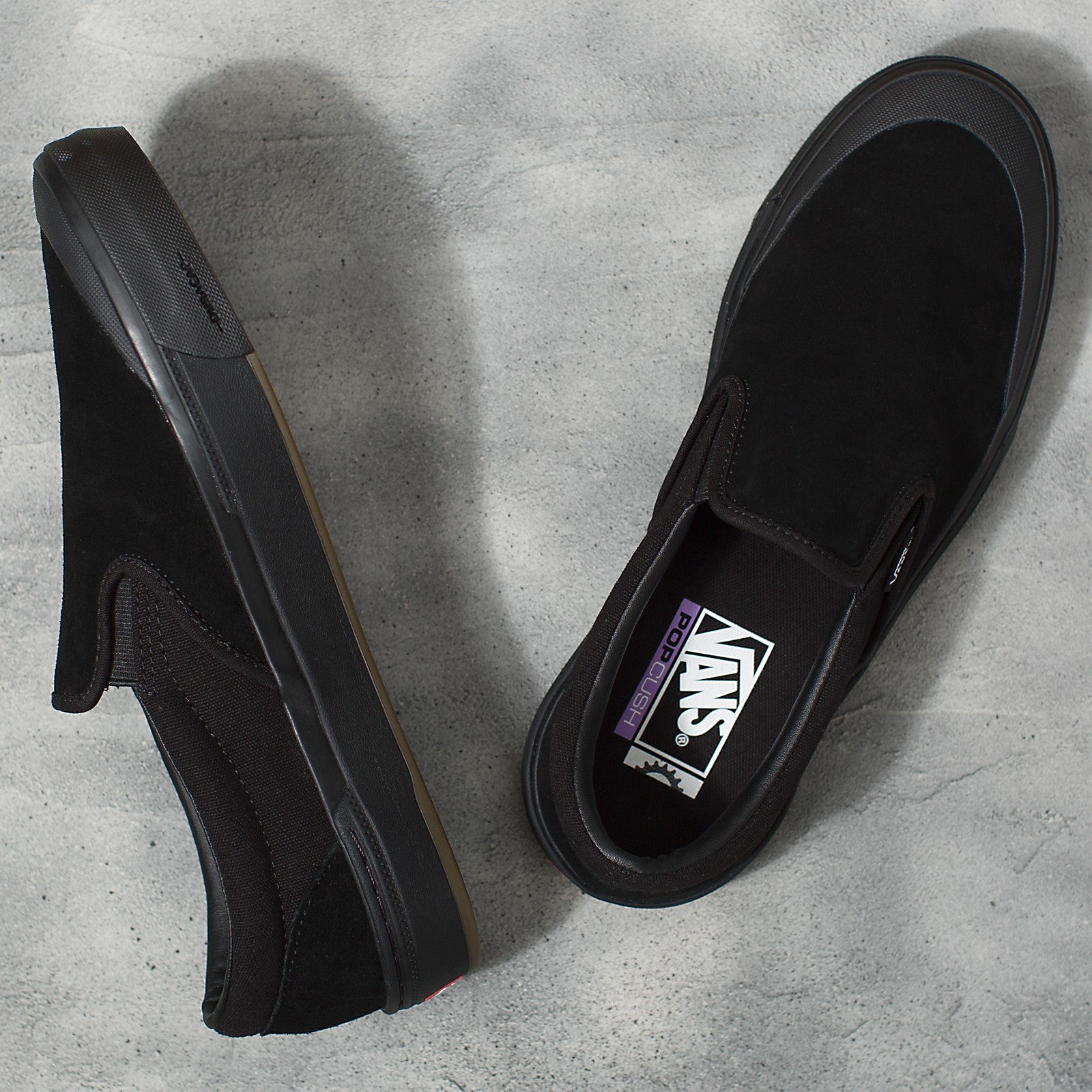 Black/Black BMX Vans Slip On Shoe Top