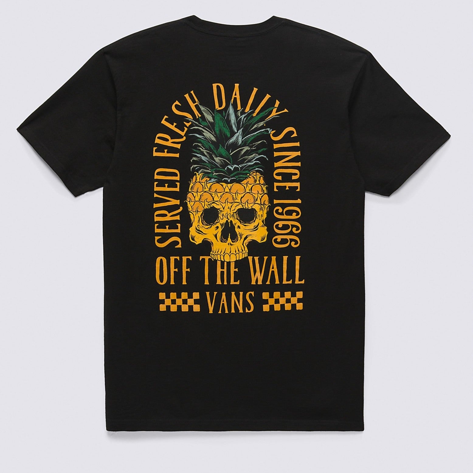 Black Served Fresh Daily Vans Tee back