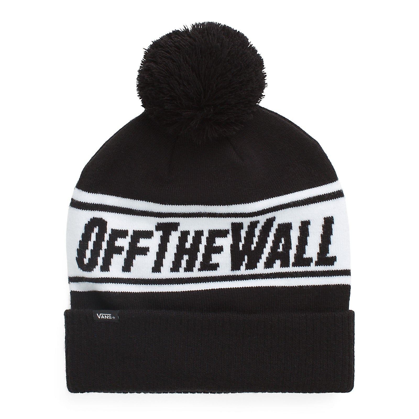 Black/White Off The Wall Vans Pom Beanie