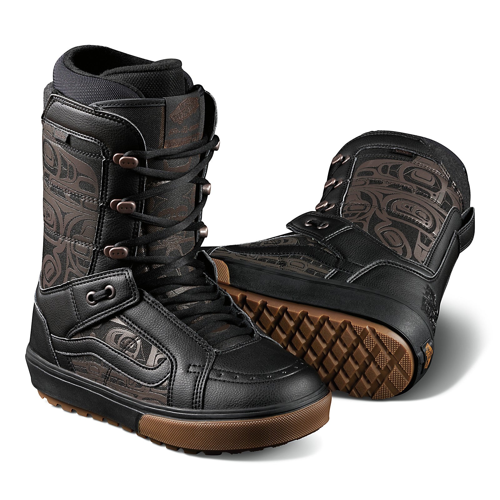 James Johnson Black/Copper Hi-Standard OG Vans Snowboard Boots Side