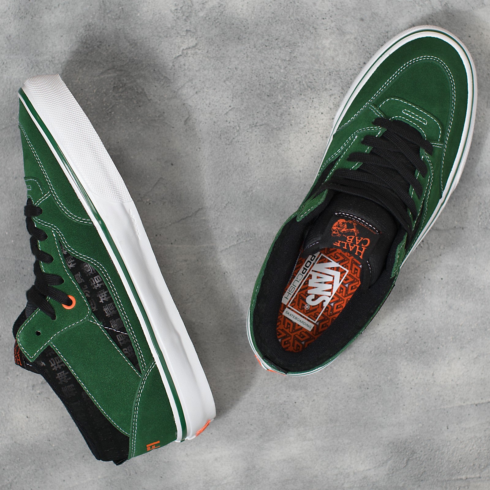 Green Sci-Fi Fantasy Vans Skate 92' Half Cab Skate Shoe Top