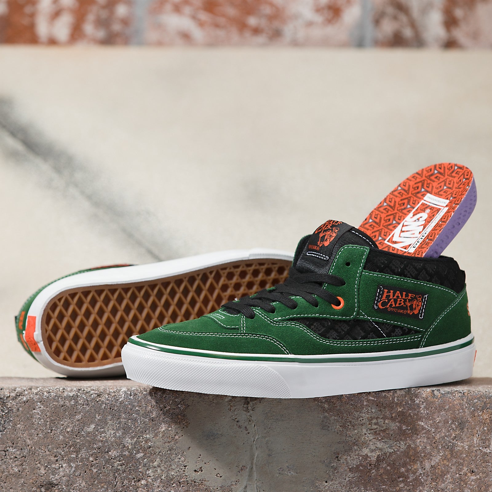 Green Sci-Fi Fantasy Vans Skate 92' Half Cab Skate Shoe