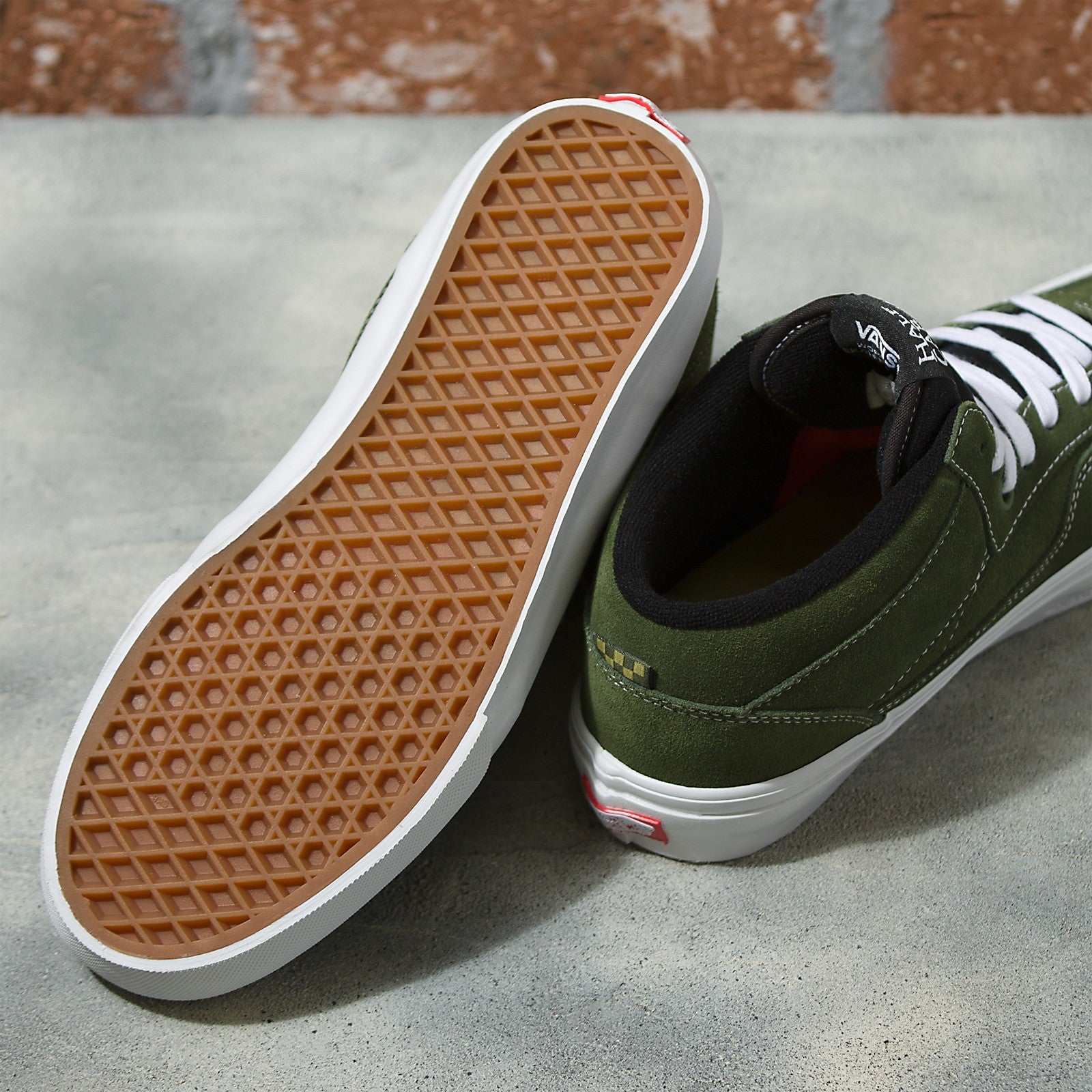 Chive Green '92 Vans Skate Half Cab Skateboard Shoe Top