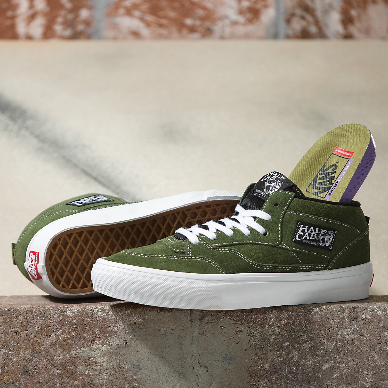 Chive Green '92 Vans Skate Half Cab Skateboard Shoe