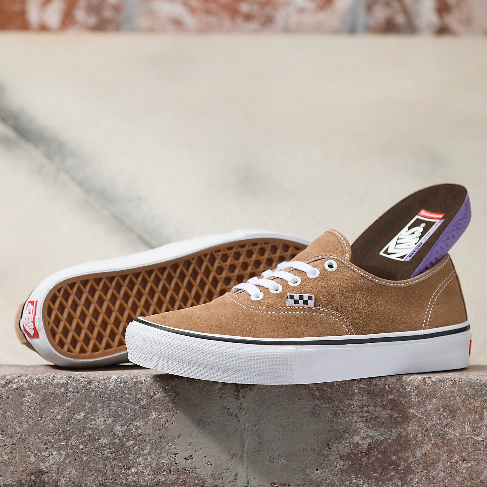 Tobacco Suede Skate Authentic Vans Skateboard Shoe