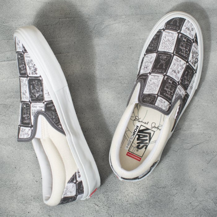 Daniel Johnston Raven Vans Skate Slip On Shoe Top